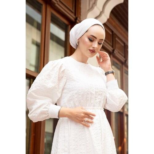 Sue Dress White -muslim dress women abaya kaftan modest dress abayas for women abaya turkey turkish dresses abayas for women dub