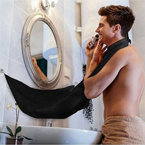Male Hairs Cutting Waterproof Men Repair Beard Shaving Hair Cut Apron Bib Bathroom Home Household Cleaning Tools Products