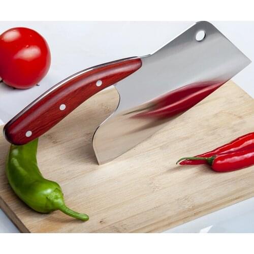 Chef Knife Stainless Steel Chinese Kitchen Knives Meat Fish Vegetables Slicing Knife Super Sharp Blade Wooden handle Cleaver