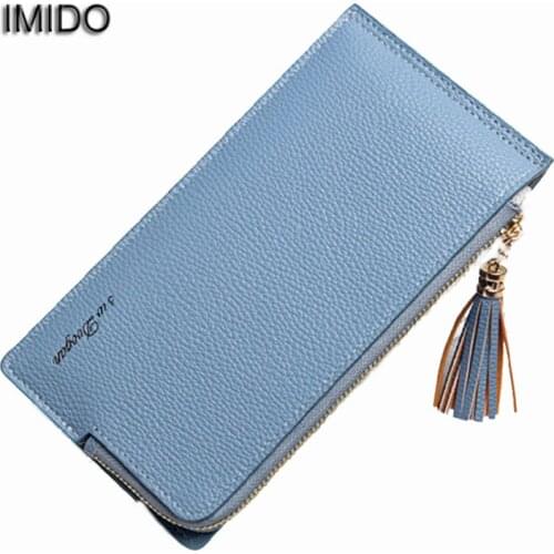 Wholesale PU leather women credit card holder travel wallets bags ladies Clutch purse id cardholder Blue carteira feminina WT021