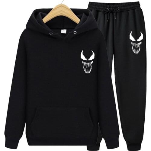 2021 Autumn Winter Venom Hoodie Sweatshirt Men/Women New Fashion Hoodies Sweatshirts+Sweatpants Suits Warm Fleece Hooded Pullove