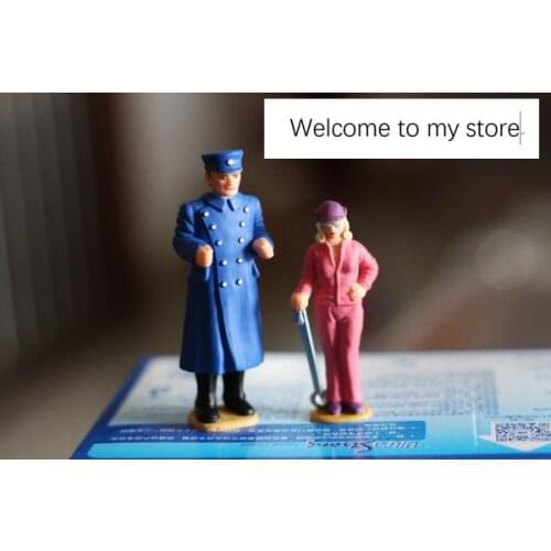 Pvc figure policeman+woman doll ornaments