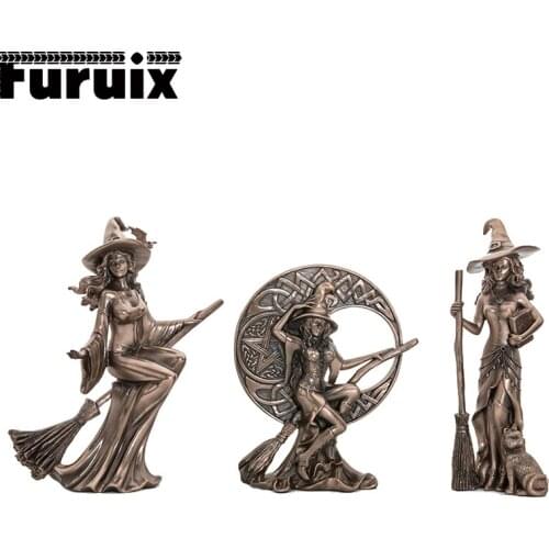 Nordic Rtro Modern Minimalist Personality Witch Statue Craft Hoom Accessories Desk Kids Room Decor Fairy Garden Sculpture