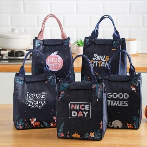 Women Men Oxford Waterproof Insulated Lunch Bag Large Thermal Bento Picnic Food Cooler Bags Tote Box Case for Girls Boys Kids