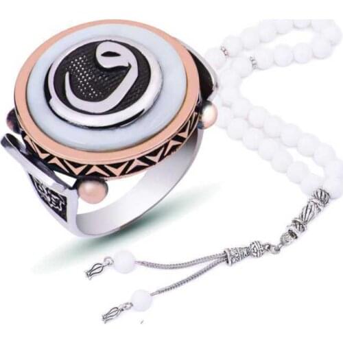 Tevuli 925 Sterling Silver Mother Of Pearl Cubic Zirconia Vav Male Ring