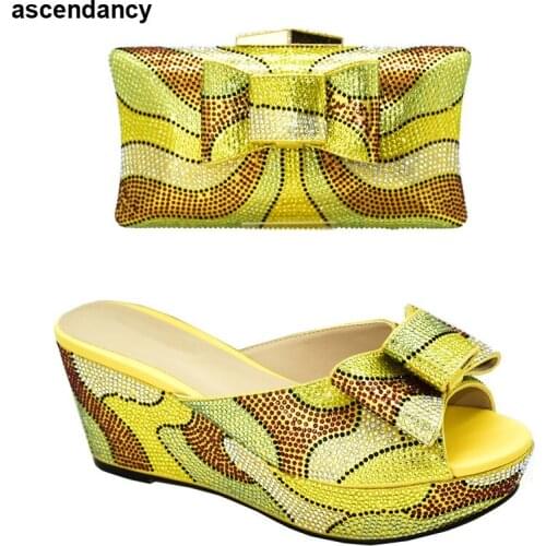 African Matching Shoes and Bag Italian In Women High Quality African Wedding Shoe Italian Shoes with Matching Bags Latest Design