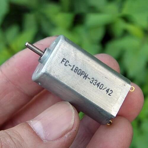 DC 7.2V High speed high power 180-3340 Motor Strong Magnetic Carbon Brush DC Motor for Aircraft Model 27300rpm, Shaft Dia 2mm