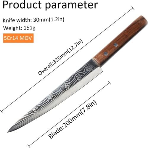 E Japanese Sushi Knife Cooking Knife Salmon Sashimi Damascus Knife Multifunctional Stainless Steel Slicing KnifTwosun Chef Knife