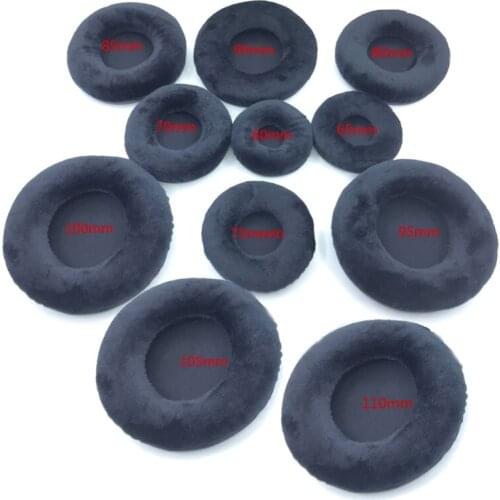 1 Pair Velvet Earmuff Ear Cushion Pads 70mm 60mm-110mm For Earphone Headphones