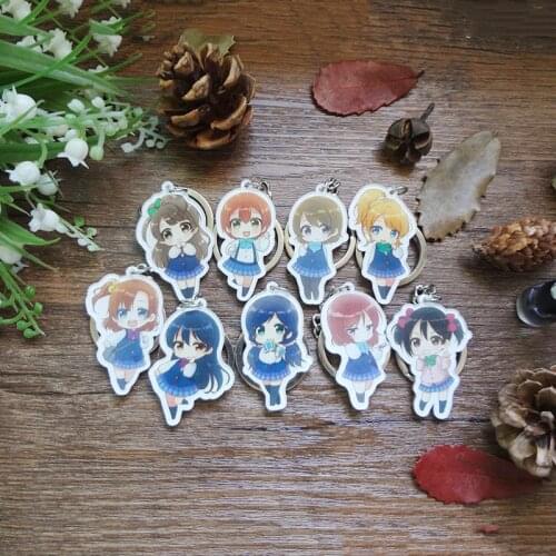 1pcs Anime Love Live Nico Rin Honoka Kotori Kawaii Keychain Pendant Portachiavi llavero Keyring Gift