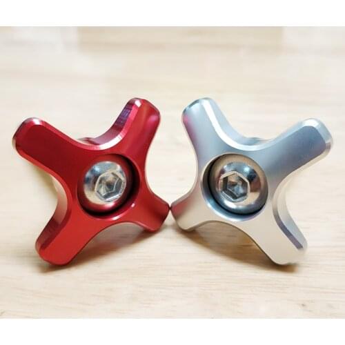 1pcs M6 aluminum alloy four stars hand screws Torx CNC machining interchangeable head handle bolt 14mm-89mm length