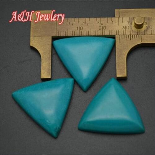 20pcs Customize Stablized Howlite 30x30mm Triangle Shape Beads Fit For Pendants & Rings & Earring Making