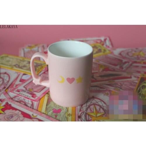 201-300ml Novelty Creative Pink Sakura Card Captor sailor moon cup Action Figure Ceramic Brief Mugs Coffee Tea Mug Water Bottle
