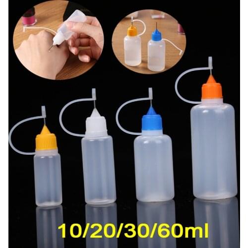 5-10pcs Plastic Needle Tip Glue Bottle Empty Dropper Can Filled With Eye Liquid Paint Water DIY Scrapbooking Crafts Tool 2021