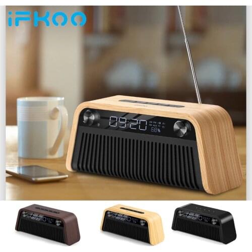 IF-Q2 Wireless Bluetooth Speakers Alarm Clock Computer Desk Subwoofer Outdoor Car Phone Mini Portable Retro Collection Radio TF
