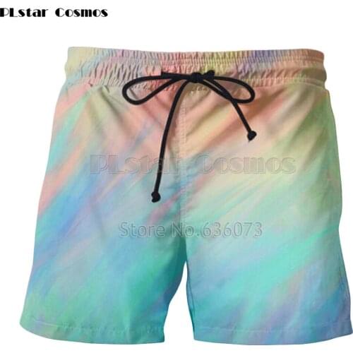 YX GIRL Brand clothing 2018 summer New Fashion Mens Womens Shorts colorful psychedelic 3d Print casual shorts