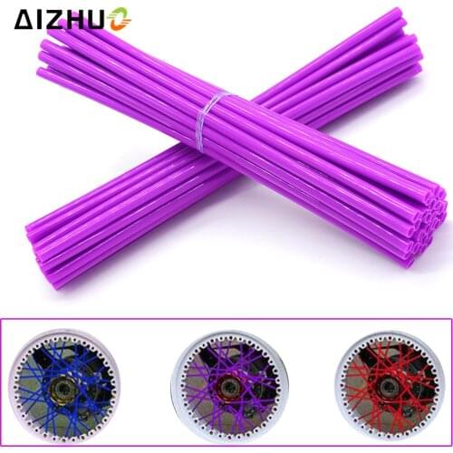 72 Pic Motorcycle Wheel Spoke Skin Plastic Dirt Bike Pit Bike Motorcross Wheel Rim Spoke Skins For Honda Suzuki Yamaha BMW