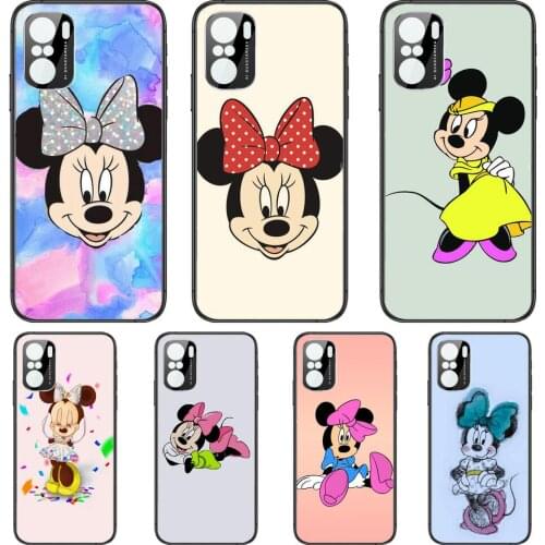 Lalaland Minnie Mouse Phone Case For xiaomi redmi POCO F1 F2 F3 X3 Pro M3 9C 10T Lite NFC Anime Black Cover Silicone Back Prett