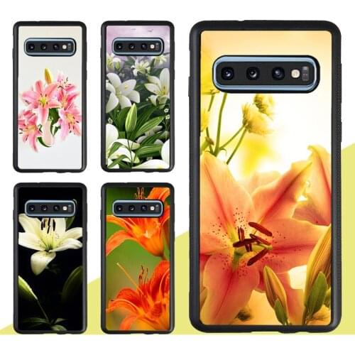 Colorful Flower Lily Case For Samsung Galaxy Note 20 Ultra S9 S10 S20 Plus A51 A71 A70 A50 M31 M21 A31 A21S A20e
