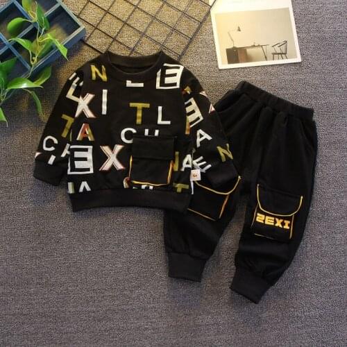 Children Clothing Boys Autumn Suits Children Clothing Handsome Suit Boy Girl Autumn Fashion 2PCS Cartoon Boy Jacket + Pants