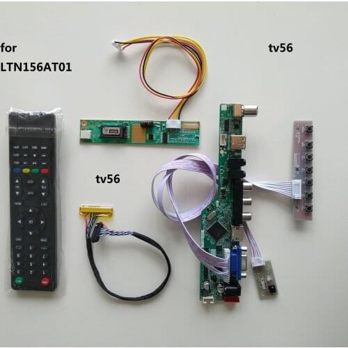 TV LED AV VGA HDMI LCD RF Controller Board kit For LTN156AT01 1366×768 15.6" Monitor Screen 30pin panel