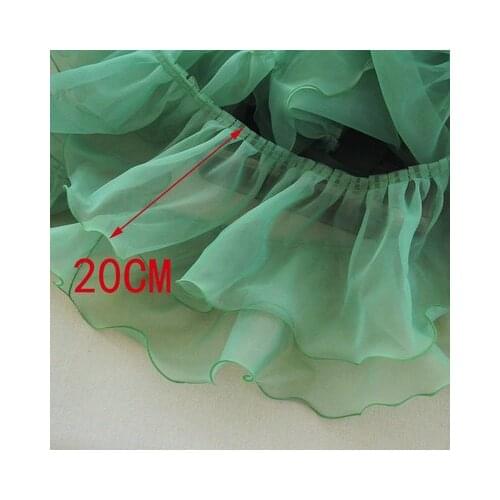 1M 20CM Wide Exquisite pink White Green Lace Ribbon fabric Ruffle Trim Collar Sewing Clothing Skirt Headwear Guipure Decoration