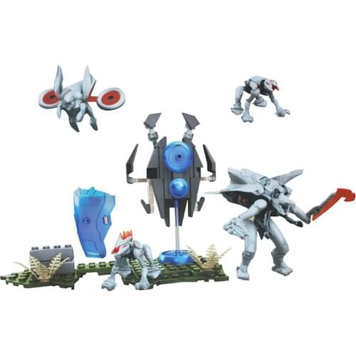 Mega Construx Bloks Minifigure Halo Promethean Warrior Alpha Crawler Knight Lancer Building Kit Models 94PCS Toys Collectibles
