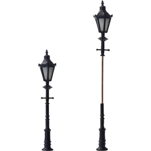 LNH06 10pcs Model Railway Lamppost LED Park Lanterns Street Lamp Model Making Railway HO/OO 6.5cm Free Shipping