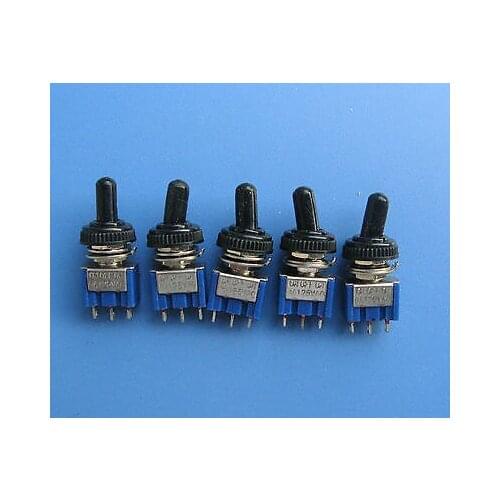 MTS103 125V 6A 3 Pin SPDT On/Off/On 3 Position Mini Toggle Switch waterproof