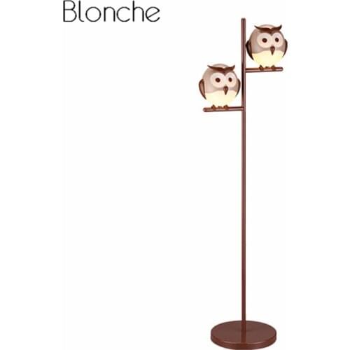 Cartoon Led Floor Lamp Child Owl Standing Lamp for Kids Bedroom Living Room Creative Luminaire Modern Home Decor Light Fixtures