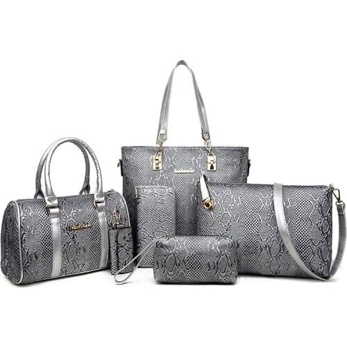 6 Piceces Set Luxury Handbags Women Bags Designer Top-handle Bags Set Shoulder Bag Leather Handles for Handbags Sac a Main