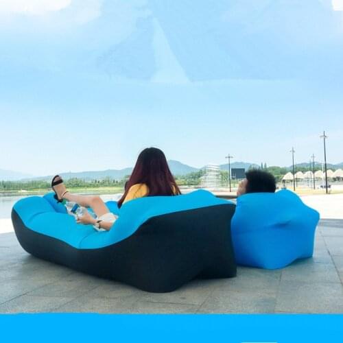 Trend Outdoor Products Fast Infaltable Air Sofa Bed Good Quality Sleeping Bag Inflatable Air Bag Lazy bag Beach Sofa 240*70cm
