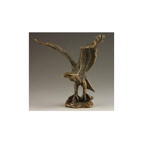 Delicate Chinese Collectable Handmade Old Carving Vivid Bronze Statue Eagle
