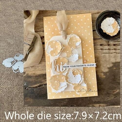New Design Craft Metal stencil mold Cutting Die 3pcs flowers decoration scrapbook die cuts Album Paper Card Craft Embossing