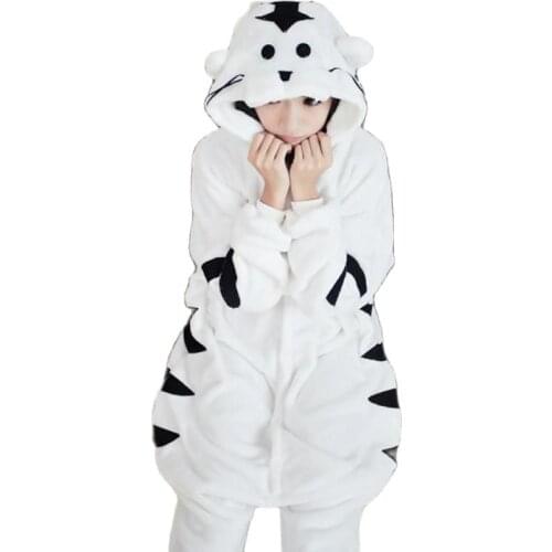 White Tiger Animal Onesies Pajamas Cartoon Costume Cosplay Pyjamas Adult Onesies Party Dress Halloween Pijamas Kigurumi