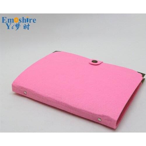 Custom Felt Loose-leaf Notebook A4 Stationery Notebook Kraft Paper Notepad for Students Large Writing Journal Felt Notebook N098