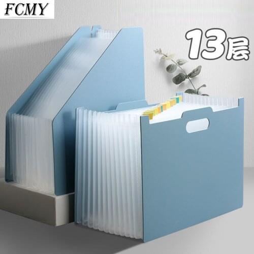 2021 New 13 Pockets Expanding File Folder A4 Organizer Portable Business Mini File Office Supplies Document Holder Binder