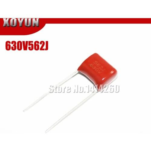 10PCS 630V562J 5.6NF Pitch 10mm 562J 630V CBB Polypropylene Film Capacitor