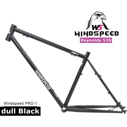 DARKROCK Windspeed PRO-1 MTB Cr-Mo frame 26'' Reynolds 520 Steel Mountain Bicycle parts Stereo Printing Black White