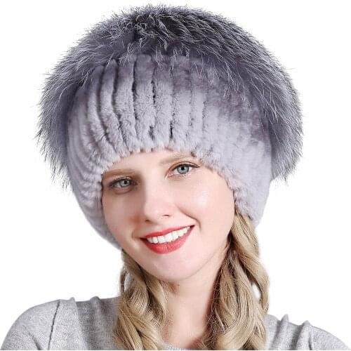 New Lovely Real Mink Fur Hat for Women Hot Sale Winter Knitted Real Mink Fur Beanies Cap Wholesale and Retail Real Mink Fur Caps
