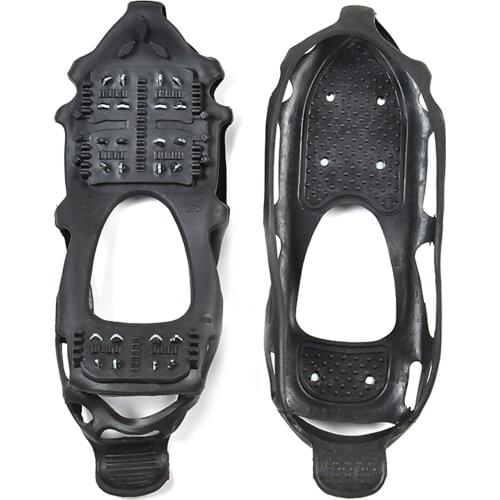 1 Pair 24 Studs Anti-Skid Ice Gripper Spike Winter Climbing Anti-Slip Snow Spikes Grips Cleats Over Shoes Covers Crampon