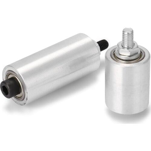 30/50mm DIY Double Bearing Sander Conveyor Wheel Driven Wheel Without Ribs with 8mm Shaft Rod+Wrench for Hand DIY Utility Tools