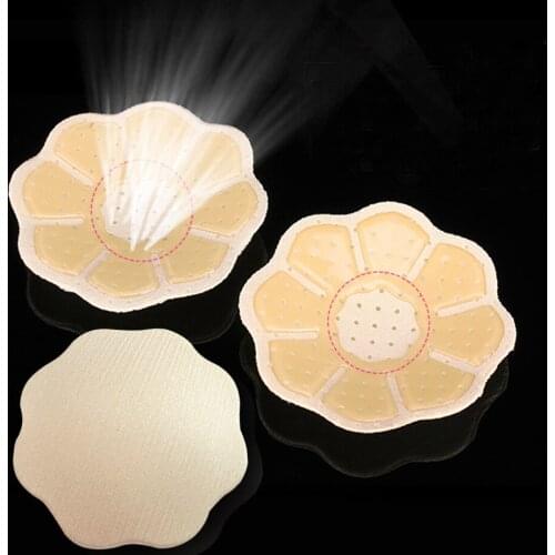 The Summer Newest Wire Drawing Design Silicone Nipple Cover Reusable Breast Pasties Beige and Black Color