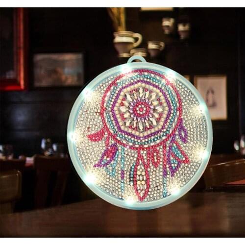 LED Decorations Light DIY Full Drill Diamond Painting Light Bedroom Night Lamp Home Desk Decorative Night Lamp Festival Gift