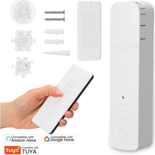 Tuya WIFI M515EGWT Smart Pull Bead Curtain Motor Smart Home Electric Curtain Motors APP/Remote/Voice Control Alexa Google Home