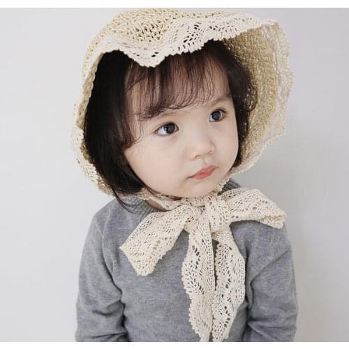 1pc 2019 Solid Straw Childrens Cap Girl Kids Hat Spring/summer Children Hats For Adult/Girls/ Boys Photography Children #TC