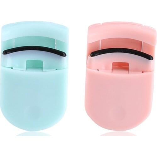 1pc Mini Portable Eyelash Curler with 1pc Silicone Pad Professional Pocket Makeup Eyelash Clip Cosmetic Makeup Tools Accessories