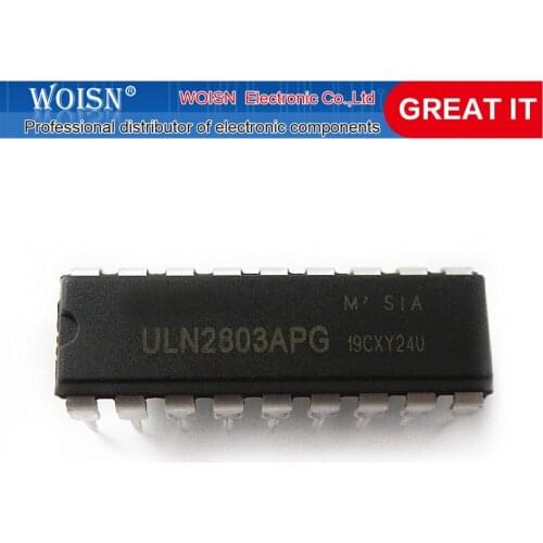 10PCS ULN2803APG ULN2803 ULN2803A ULN2803AP DIP-18 Darlington Transistors INTERFACE DRIVER WITH TTL new original In Stock