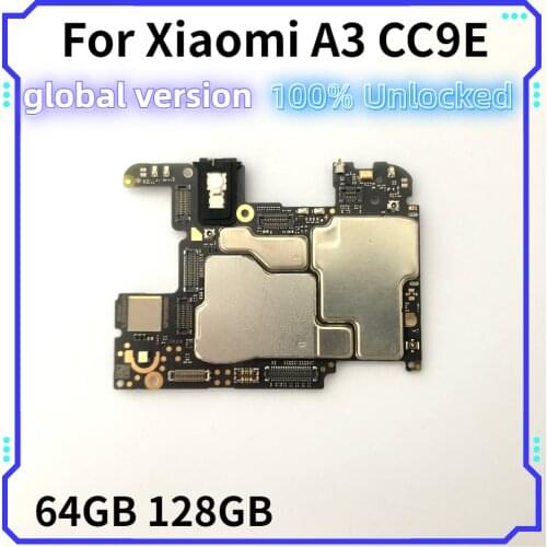 100% Original Good Working Mainboard Motherboard For Xiaomi A3 CC9E MI CC9E MIUI ROM Logic board