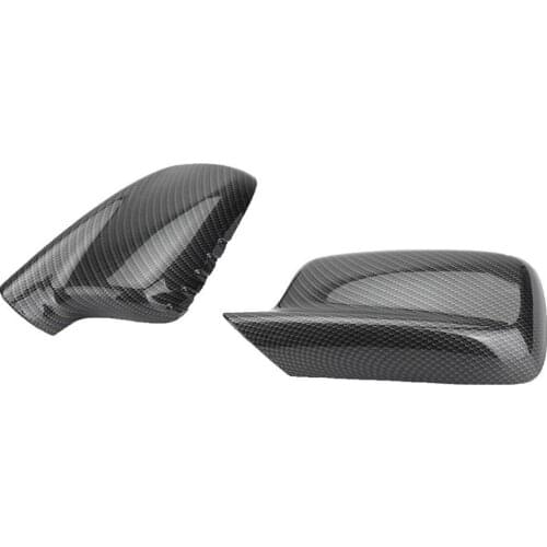 2Pcs Carbon Fiber Car Door Side Wing Mirror Cover Caps for BM-W E46 E65 E66 Car Accessories